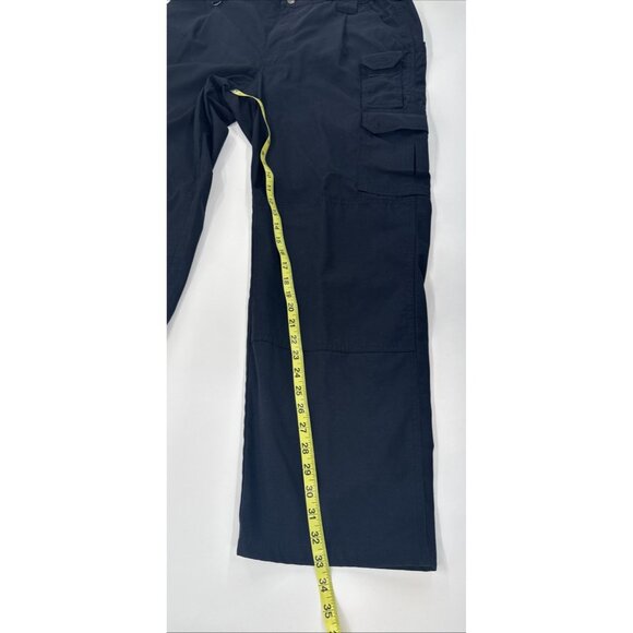 5.11 Tactical Cargo Pants Mens Actual 36x33 Blue Ripstop Utility 74273 Pleated - Picture 9 of 13